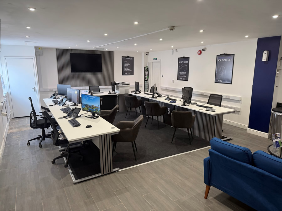 EAC Telford reception waiting area